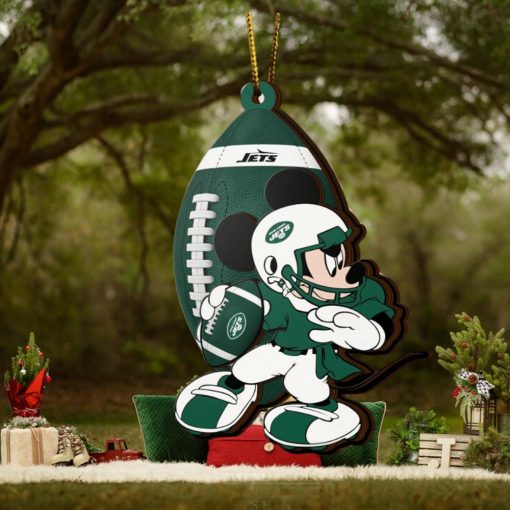 NFL New York Jets Mickey Mouse Christmas Ornament