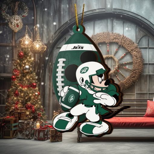 NFL New York Jets Mickey Mouse Christmas Ornament