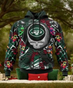 NFL New York Jets Mix Grateful Dead, Personalized Name & Number Specialized Concepts Kits 3D Hoodie