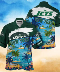 NFL New York Jets Palm Tree Hot Summer Hawaiian Shirt Gifts Sport Fans