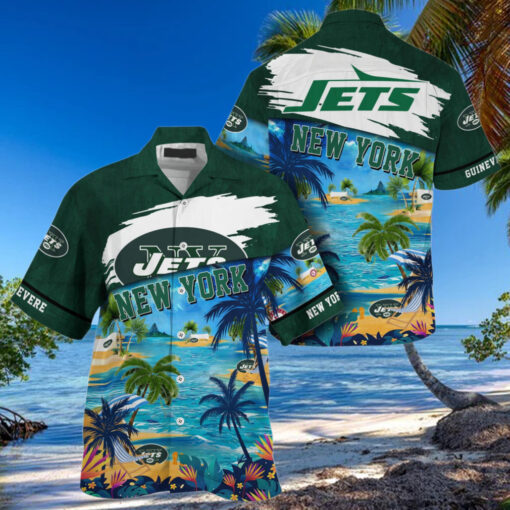 NFL New York Jets Palm Tree Hot Summer Hawaiian Shirt Gifts Sport Fans
