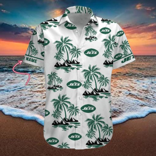 NFL New York Jets Palm Tree Tropical Summer Hawaiian Shirt