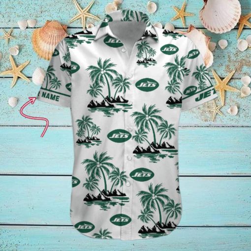 NFL New York Jets Palm Tree Tropical Summer Hawaiian Shirt