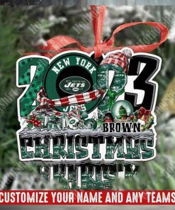 NFL New York Jets Personalized 2023 Christmas Trees Ornament