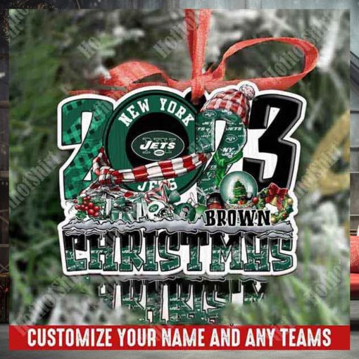 NFL New York Jets Personalized 2023 Christmas Trees Ornament