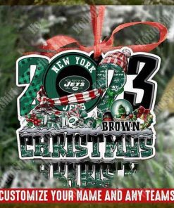 NFL New York Jets Personalized 2023 Christmas Trees Ornament