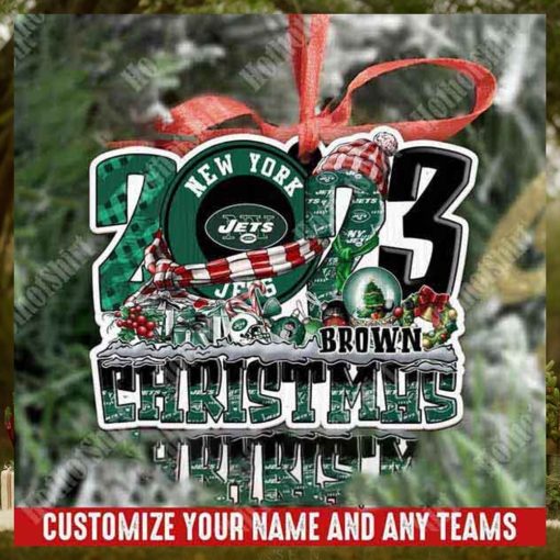 NFL New York Jets Personalized 2023 Christmas Trees Ornament