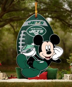 NFL New York Jets Xmas Mickey Mouse Custom Name Christmas Gift For Fans Christmas Ornament