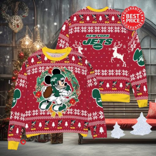 NFL New York Jets x Mickey Mouse Christ Ugly Sweater