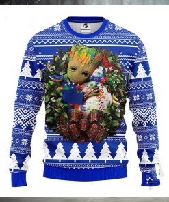 NFL New York Mets Groot Hug Christmas Ugly Sweater