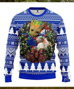 NFL New York Mets Groot Hug Christmas Ugly Sweater