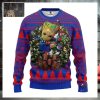 Edmonton Oilers Skull Flower Ugly Christmas Ugly Sweater