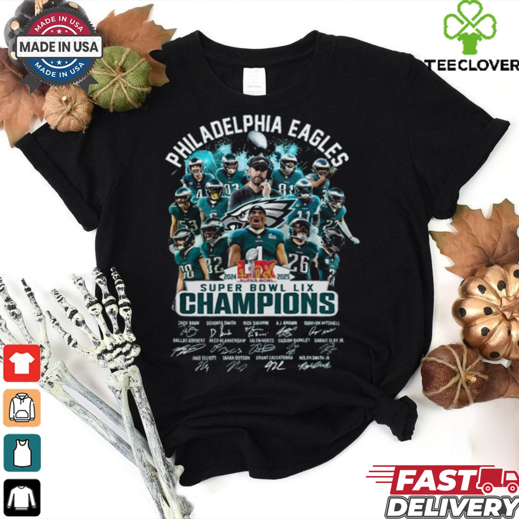 NFL Philadelphia Eagles 2024 2025 LIX Super Bowl LIX Champions Shirt NFL Philadelphia Eagles 2024 2025 LIX Super Bowl LIX Champions Shirt