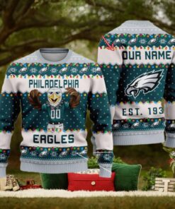 NFL Philadelphia Eagles Cute Mascot Custom Ugly Christmas Sweater