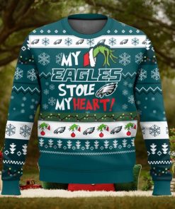 NFL Philadelphia Eagles Grinch Hand My Eagles Stole My Heart Ugly Christmas Sweater 1 NFL Philadelphia Eagles Grinch Hand My Eagles Stole My Heart Ugly Christmas Sweater