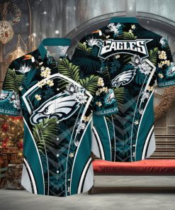 NFL Philadelphia Eagles Hawaii Shirt Flower Vibrant Beachy Shirts