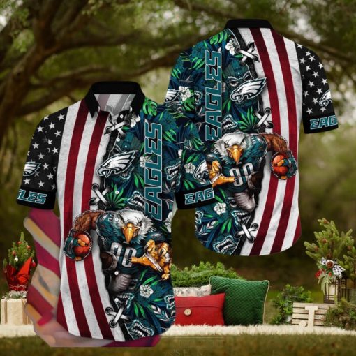 NFL Philadelphia Eagles Hawaii Shirt Mascot Aloha Summer Shirt