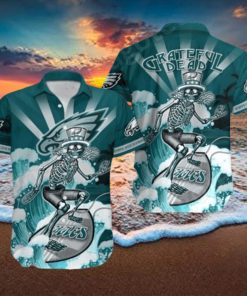 NFL Philadelphia Eagles Hawaiian Shirt Grateful Dead