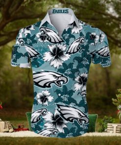 NFL Philadelphia Eagles Hawaiian Shirt Hibiscus Pattern Trendy Summer Gift 1 NFL Philadelphia Eagles Hawaiian Shirt Hibiscus Pattern Trendy Summer Gift