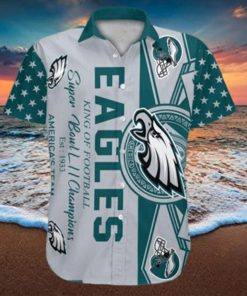 NFL Philadelphia Eagles Hawaiian Shirt King Of Football Beach Gift For Him