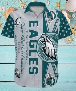 NFL Philadelphia Eagles Hawaiian Shirt King Of Football Beach Gift For Him