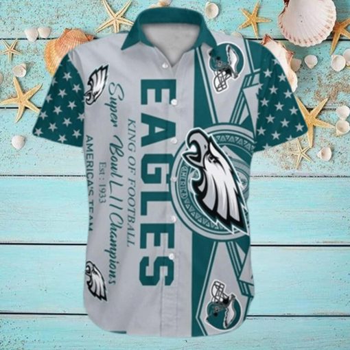 NFL Philadelphia Eagles Hawaiian Shirt King Of Football Beach Gift For Him