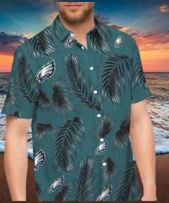 NFL Philadelphia Eagles Hawaiian Shirt Palm Leaf Pattern Summer Beach Gift