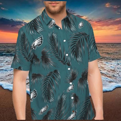 NFL Philadelphia Eagles Hawaiian Shirt Palm Leaf Pattern Summer Beach Gift