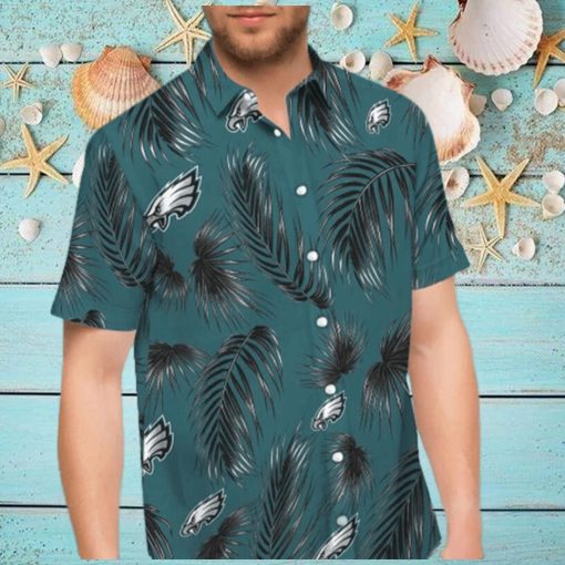 NFL Philadelphia Eagles Hawaiian Shirt Palm Leaf Pattern Summer Beach Gift