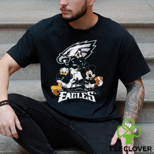 NFL Philadelphia Eagles Mickey Mouse Donald Duck Goofy Football T Shirt