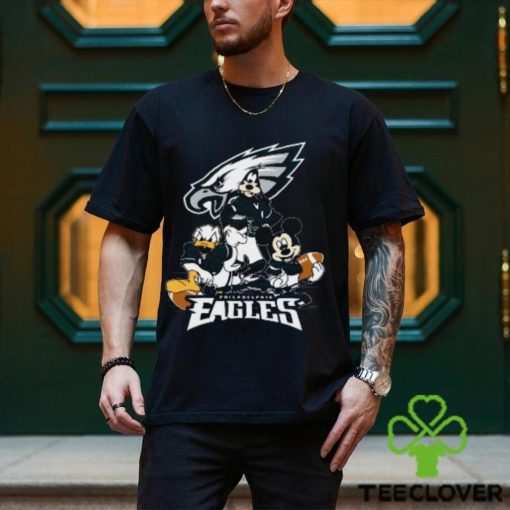 NFL Philadelphia Eagles Mickey Mouse Donald Duck Goofy Football T Shirt