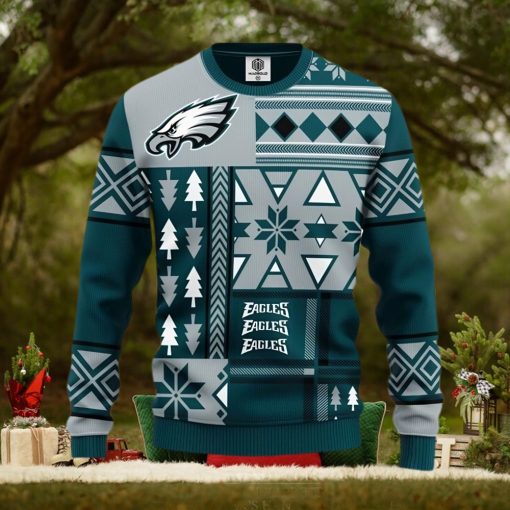 NFL Philadelphia Eagles New Season Wardrobe Knitted Christmas 3D Sweater