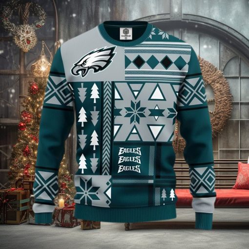 NFL Philadelphia Eagles New Season Wardrobe Knitted Christmas 3D Sweater