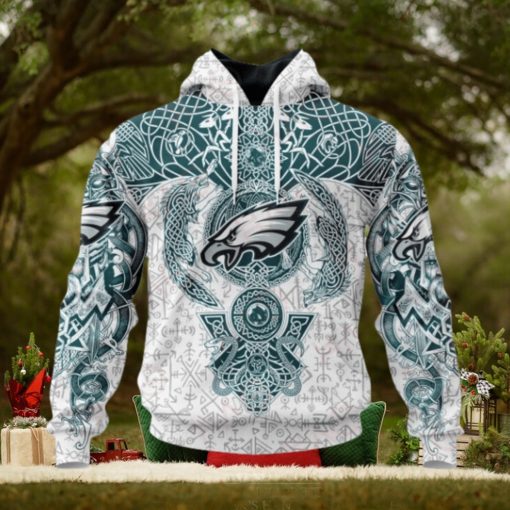 NFL Philadelphia Eagles Norse Viking Symbols 3D Hoodie