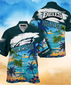 NFL Philadelphia Eagles Palm Tree Hot Summer Hawaiian Shirt Gifts Sport Fans