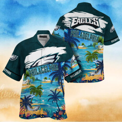 NFL Philadelphia Eagles Palm Tree Hot Summer Hawaiian Shirt Gifts Sport Fans