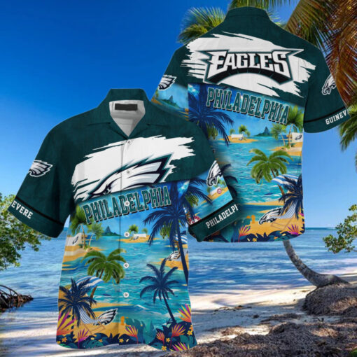 NFL Philadelphia Eagles Palm Tree Hot Summer Hawaiian Shirt Gifts Sport Fans