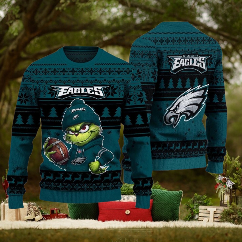 NFL Philadelphia Eagles The Grinch Ugly Christmas Sweater NFL Philadelphia Eagles The Grinch Ugly Christmas Sweater