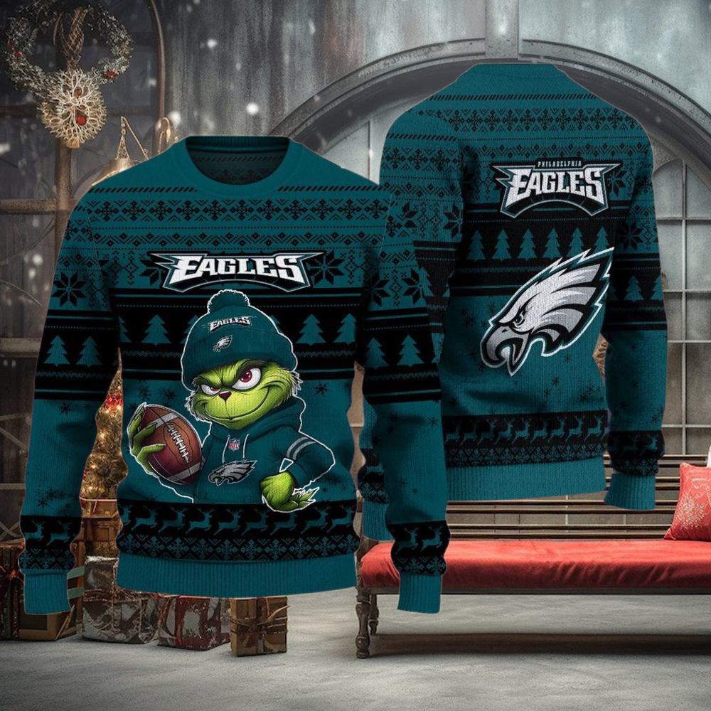 NFL Philadelphia Eagles The Grinch Ugly Christmas Sweater NFL Philadelphia Eagles The Grinch Ugly Christmas Sweater