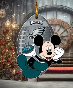 NFL Philadelphia Eagles Xmas Mickey Mouse Custom Name Christmas Gift For Fans Christmas Ornament