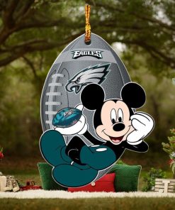 NFL Philadelphia Eagles Xmas Mickey Mouse Custom Name Christmas Gift For Fans Christmas Ornament