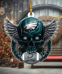 NFL Philadelphia Eagles Xmas Skull 2023 Holiday Gifts Christmas Decorations Ornament
