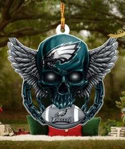 NFL Philadelphia Eagles Xmas Skull 2023 Holiday Gifts Christmas Decorations Ornament