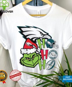 NFL Philadelphia Eagles football Grinch ho ho ho helmet logo shirt