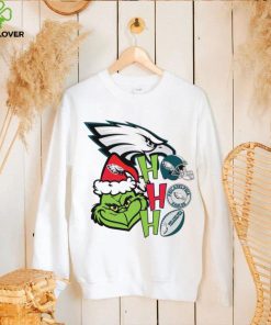 NFL Philadelphia Eagles football Grinch ho ho ho helmet logo hoodie, sweater, longsleeve, shirt v-neck, t-shirt