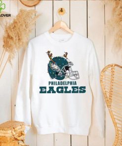 NFL Philadelphia Eagles football helmet deer antlers Christmas lights logo shirt