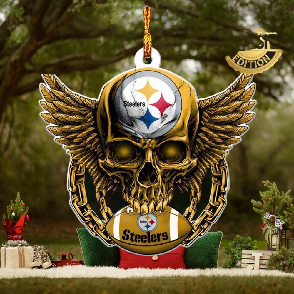 Pittsburgh Steelers Logo NFL Ugly Grinch Christmas Ornament Custom