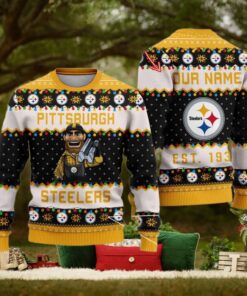 NFL Pittsburgh Steelers Cute Mascot Custom Ugly Christmas Sweater
