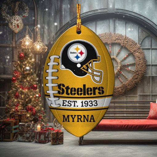 NFL Pittsburgh Steelers Football Xmas Custom Name Ornament Christmas Gift Home Decor