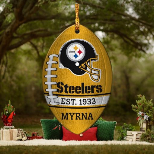 NFL Pittsburgh Steelers Football Xmas Custom Name Ornament Christmas Gift Home Decor